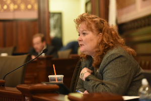 Senator Murphy in a committee hearing